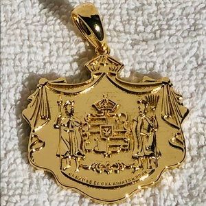 14k GOLD Hawaiian Coat of Arms 5mm x 20in Necklace